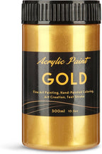 300ml Gold Metallic Acrylic Paint, Non Toxic Waterproof Gold Metallic Acrylic - Image 9