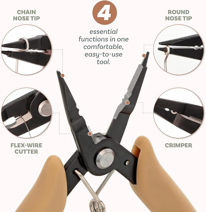 The Beadsmith Beader's All-in-One Pliers – Multifunctional Jewelry Making Tool - Image 2