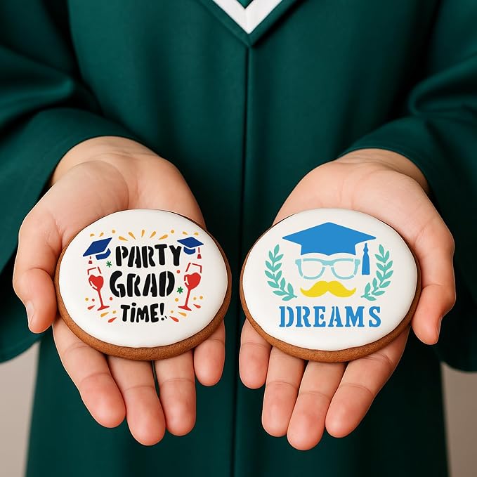 INFUNLY 15PCS Graduation Painting Stencils 3.9×7.87" Graduation Season Wall - Image 4