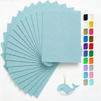 Light Blue Felt Fabric Sheets Stiff 20 Pcs 8" X 12", 1mm Thick Assorted Color by FANOMMI