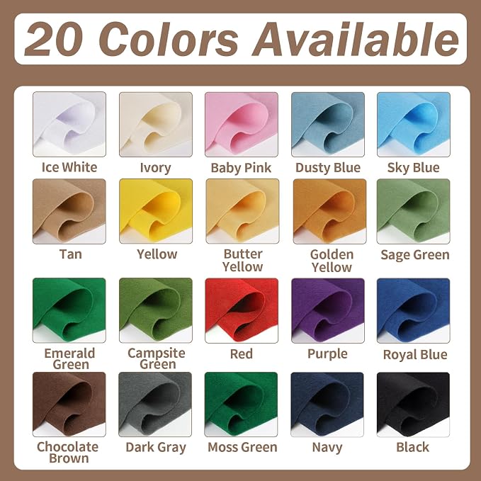 Tan Felt Fabric Sheet 108" X 36", 1.4mm Thick Large Soft Durable Flexible Craft - Image 3