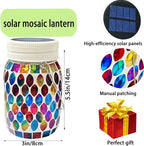Mosaic Lanterns Outdoor Garden Decor Waterproof Lights, Solar Mosaic Christmas - Image 3