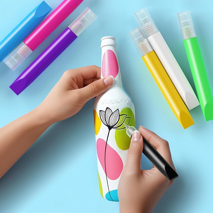 24 Pcs Suncatcher Paint Pens Paint Stained Glass Pigment Window Art Pens - Image 5