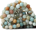 35PCS 10mm Natural Mix Color Amazonite Gemstone Round Loose Beads Stone Beads by CHEAVIAN