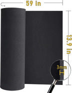 3-Pack Black Eva Foam Sheets roll, 3mm 13.9" x 59" Premium eva Craft Foam - Image 2