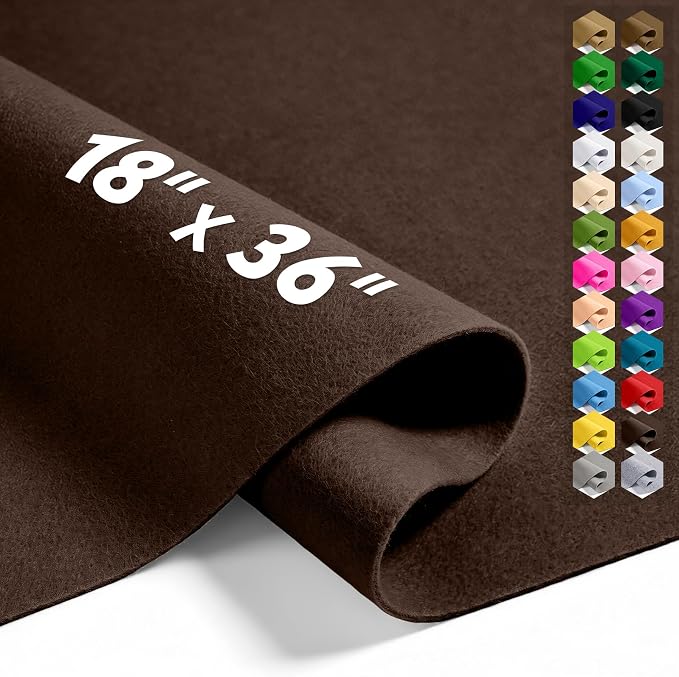 Coca Mocha 18" X 36" Felt Fabric Sheet by Luceinvita