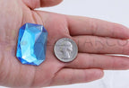 Allstarco 40x30mm Blue Aqua A21 Large Flat Back Octagon Acrylic Rhinestones - Image 2