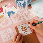 Augshy 56 Pack Flower Stencils for Wood, Butterfly & Bird Stencils for Wall & - Image 7