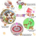 8 Pack Diamond Art Coasters, Highland Cow Diamond Painting Coasters Kits | Cow - Image 3