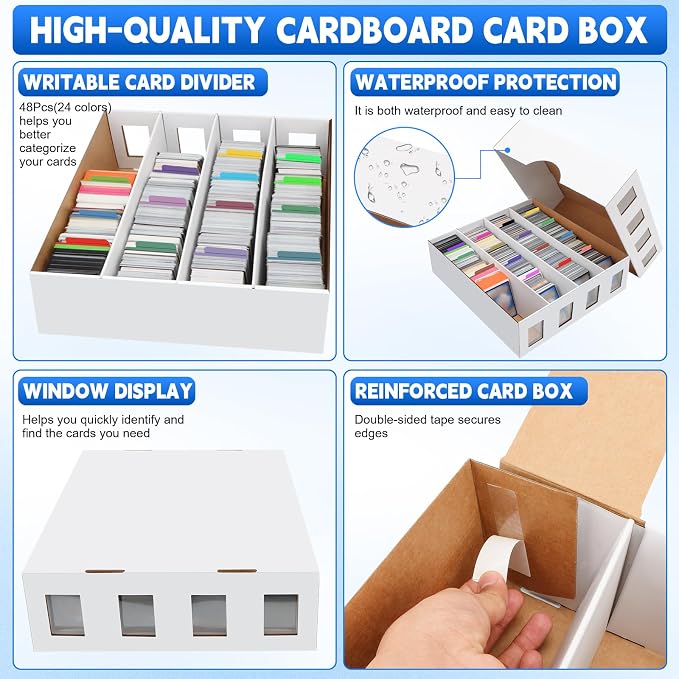 6 Pack Trading Card Storage Box 18800+ Count Cards Storage Box - Image 5