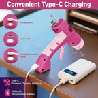 20W Cordless Hot Glue Gun with 30 Sticks Set, Rechargeable Pink Mini Glue Gun - Image 5