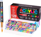 Guangna 120 Colors Acrylic Paint Markers Set by GuangnaArtSupplies