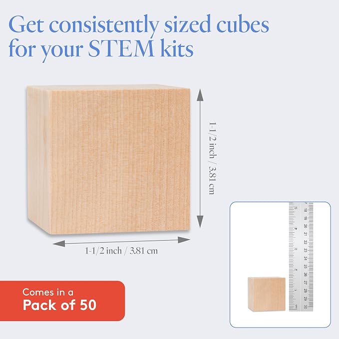 DIY Wood Cubes 1-1/2-inch, and Blank Wood Dice, by Woodpeckers - Image 4