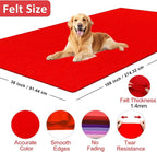 XSEINO Red Large Felt Fabric 108" X 36 ", 1.4 mm Thick Soft Felt Fabric Sheet - Image 2