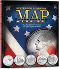 Whitman Coin Collector’s Board Compact Coin Coin Map US State Quarter Series by Unknown