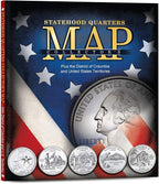Whitman Coin Collector’s Board Compact Coin Coin Map US State Quarter Series by Unknown