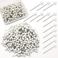 White Map Pins, 1/8 Inch, Round Ball Head | Map Tacks, Push Pins by Auvotuis