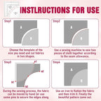 3 Set Drunkards Road Quilting Templates Large Quilting Rulers and Templates - Image 3