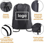 BeeGreen Black Drawstring Backpack Bags Bulk 2 Pack X-Large 22.4" L x 17.5" W - Image 3
