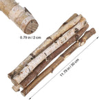6Pcs Natural Birch Wood Log Sticks 11.81In Unprocessed Twigs Craft Sticks - Image 4