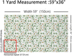 Boho Daisy Fabric by The Yard, Watercolor White Floral Soft Flannel Polyester - Image 2