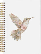Vintage Floral Hummingbird Spiral Notebook, Hummingbird Lovers Gifts by bitkan