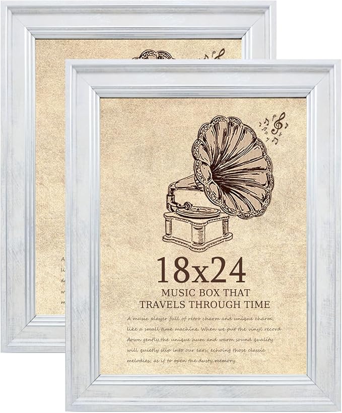 18x24 Picture Frame with Real Glass set of 2, Vintage Frames by TKYGU