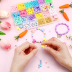 UPINS 2100+ Easter Beads for DIY Bracelet Making Jewelry Crafts Keychains | - Image 3