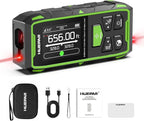 Huepar Professional 656ft/200M Dual Laser Distance Measuring Tool, 5 Years by Huepar