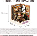 Miniature House Kit, CUTEROOM Tiny House Kit Wooden Dollhouse Kit Mini House - Image 2
