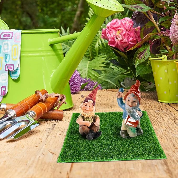 KISEER 6 Pack Fairy Garden Grass 6 x 6 Inches Miniature Artificial Craft Grass - Image 9