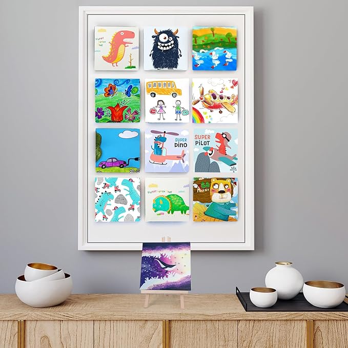 ESRICH Mini Canvases for Painting 4x4 Canvas Value Pack of 48PCS, 2/5In - Image 7