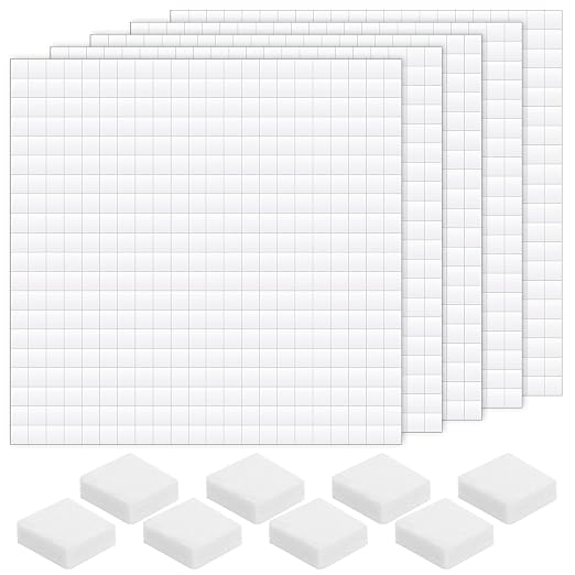 cobee 5 Sheets 2000 Pcs Foam Squares Double Sided Foam Tape, Foams Adhesive by Unknown