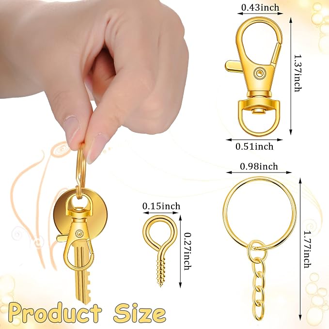 280 Pieces Key Chain Rings Kit Including 35 Pcs Swivel Lobster Clasp Keychain - Image 2