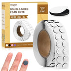 400 PCS 1mm Double Sided Foam Dots 0.4" Foam Round Dots 3D Foam Tape Craft by Unknown
