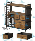 VENNQD Large Craft Organizer and Storage Rolling Cart Compatible - Image 3