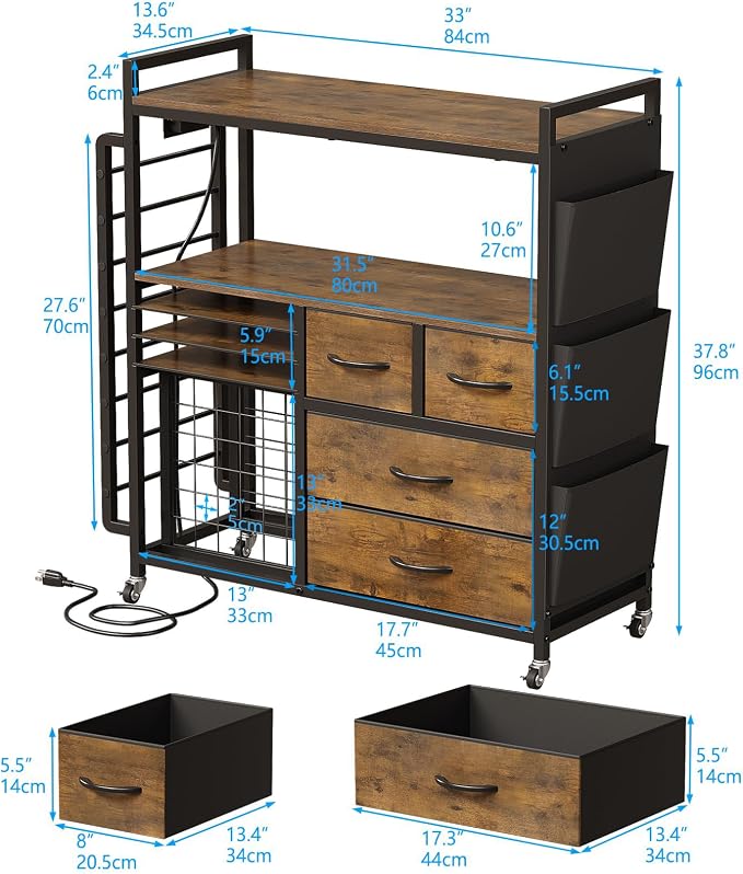 VENNQD Large Craft Organizer and Storage Rolling Cart Compatible - Image 3