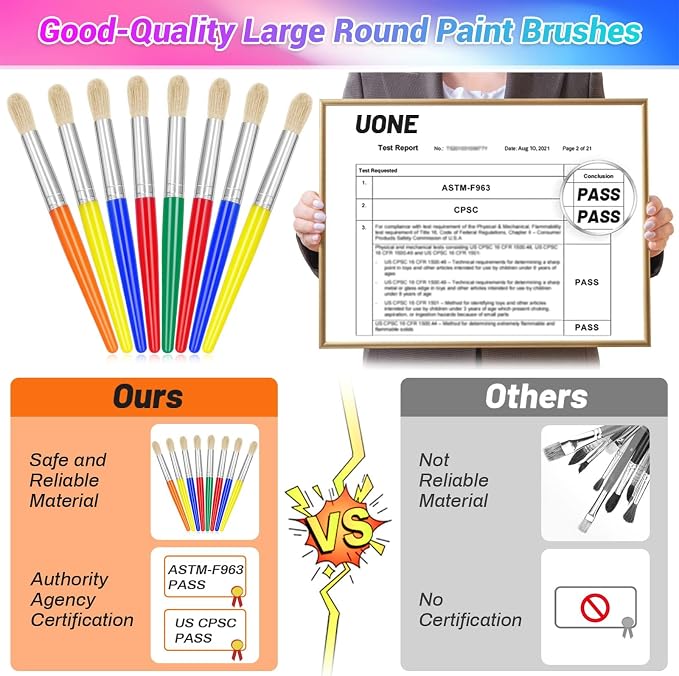 30Pcs Paint Brushes, Anezus Round Paint Brushes - Image 2