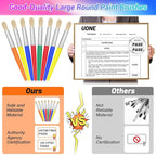 30Pcs Paint Brushes, Anezus Round Paint Brushes - Image 2