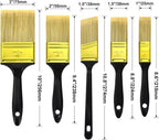 Great Andrew Paint Brushes, 5 Pack 1" 1.5" 2" 3" Flat 1.5" Angled | Paint Brush - Image 3