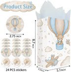 24 Pack Teddy Bear Baby Shower Bags, We Can Bearly Wait Baby Shower Bags - Image 3