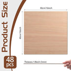48 Pcs Mahogany Plywood Sheets, School DIY Projects, CNC Cutting, and Wood - Image 2