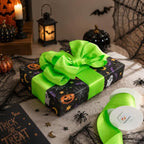 HUIHUANG Lime Green Wired Ribbon 2.5 inch Green Satin Wire Ribbon - Image 4
