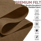 Soft Felt Fabric Sheet 18" x 36", 1.6mm Acrylic Craft Felt, Coffee | Soft Thick - Image 2