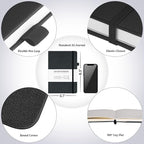 College Ruled Notebook, 5 Pack A5 Hardcover Leather Notebook - Image 5