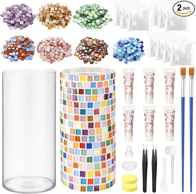 LemonRoad 2 Set DIY Mosaic Vase Kit Gifts by Unknown