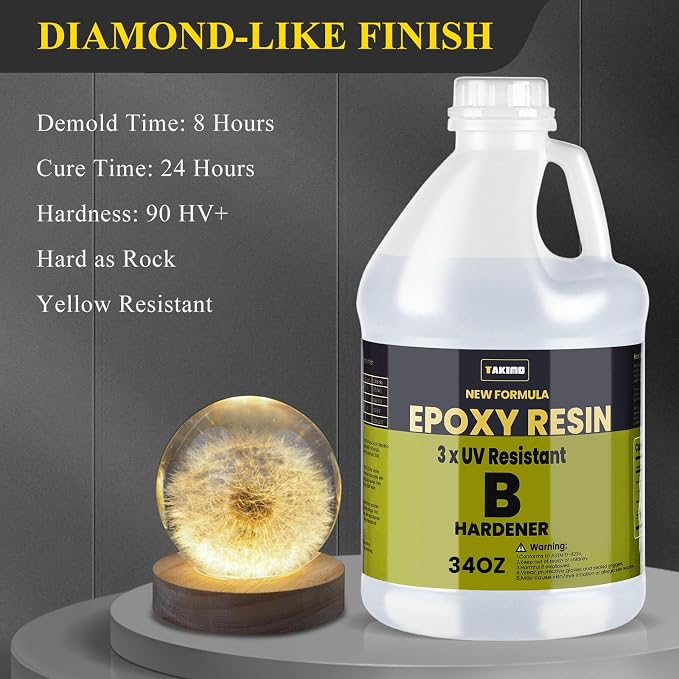 68OZ 3×UV Resistant Resin Kit, No Bubble & Crystal Clear Epoxy Resin - Image 3