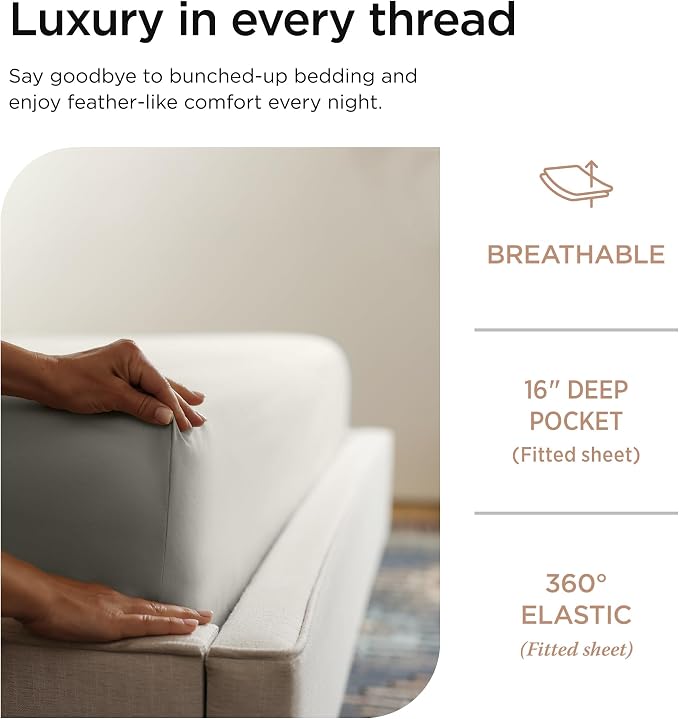 Threadmill Luxury 800 Thread Count Queen 100% Cotton Sheets - Image 3
