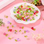 FASHEWELRY 80Pcs Glass Flower Charms Colorful Tulip - Image 7