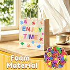 1490Pcs Foam Stickers for Crafts 8Colors Self Adhesive Foam Letter Shape - Image 4